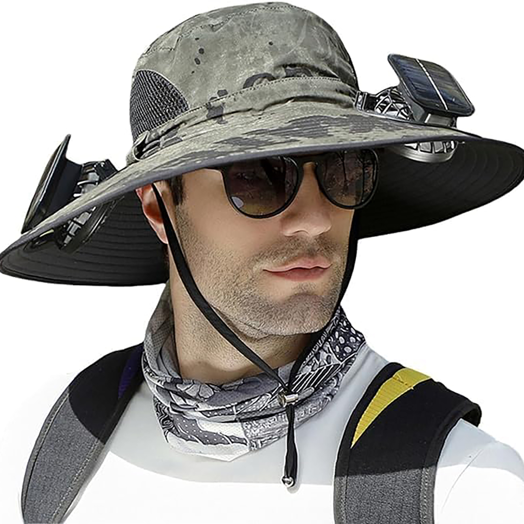 Solar Powered Cooling Fan Hat 10