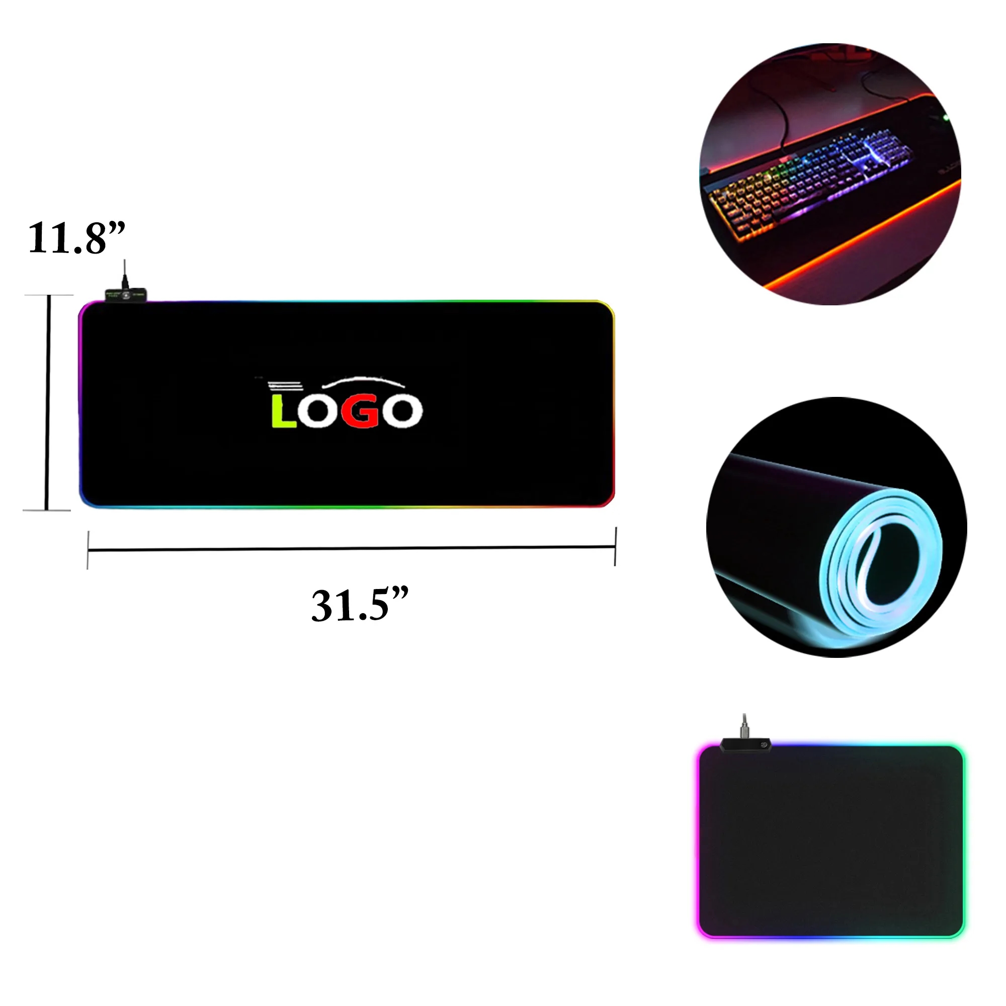 MOQ10 RGB LED Mouse Pad