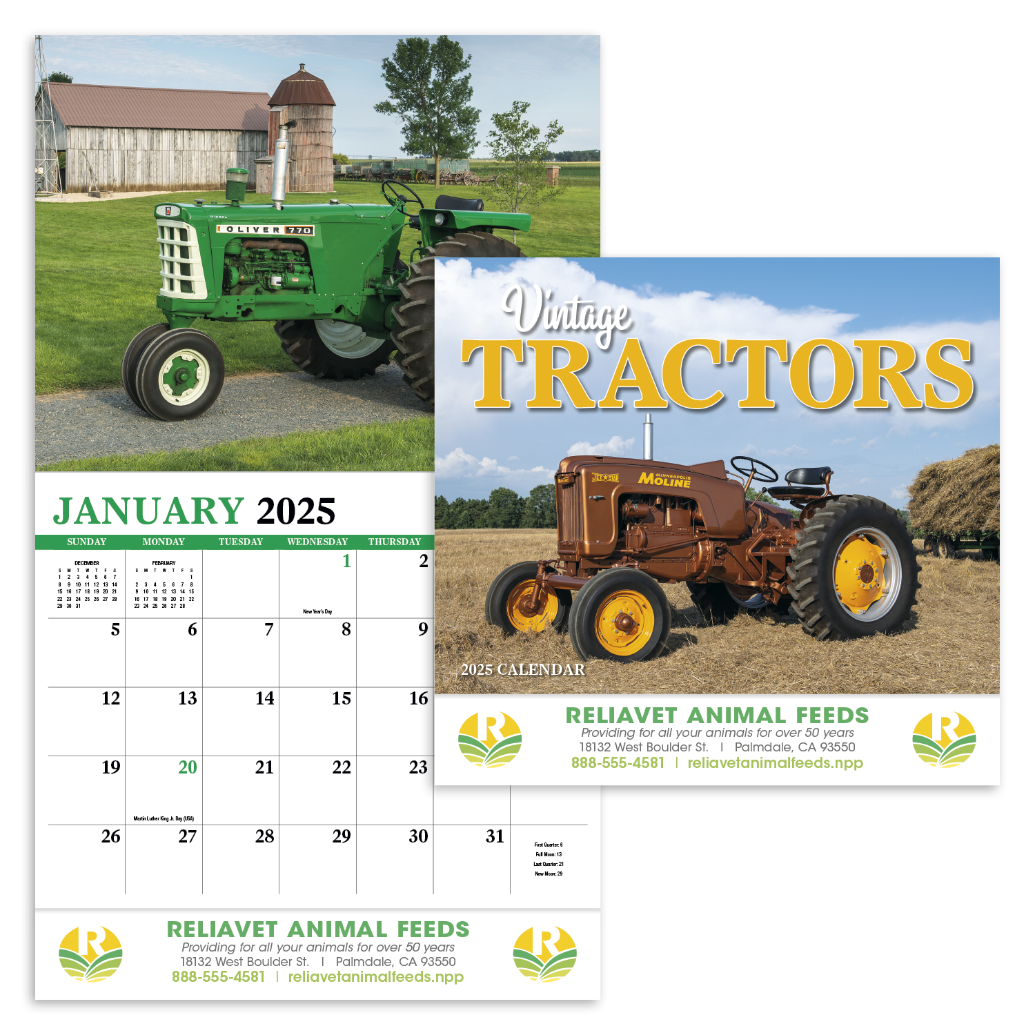 HotLine® Products Vintage Tractors Appointment Calendar - Stapled 2