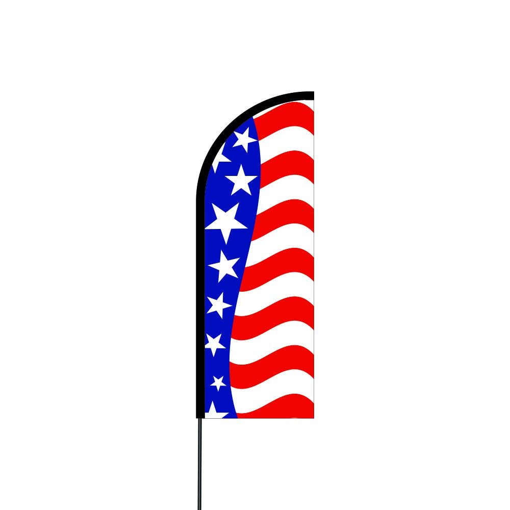 Alt America Flag Kit 11' Feet Feather Flag Sign Outdoor Banner 2