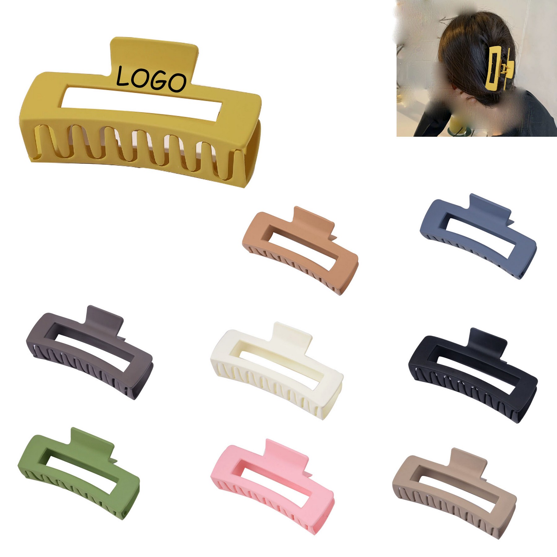 Square Hair Claw Clip