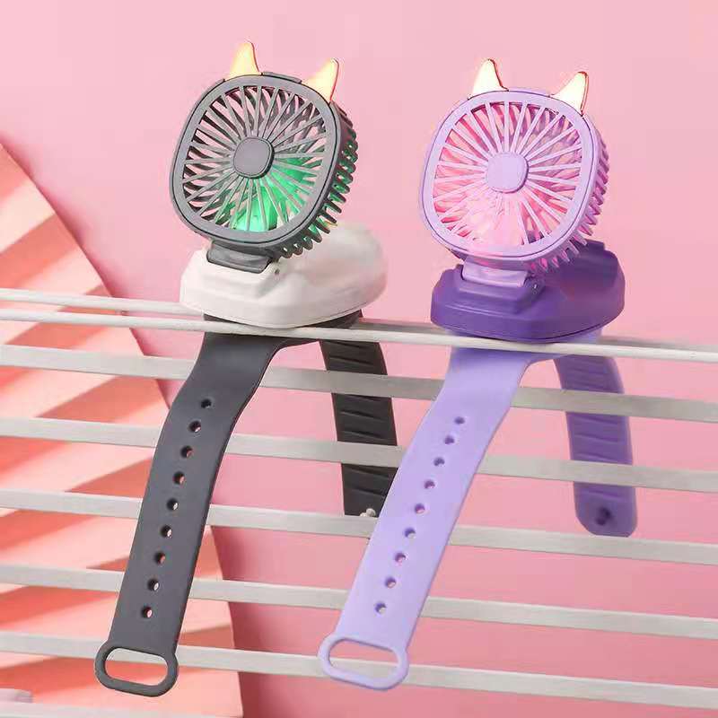 USB Charging 7 LED Light Watch Fan 3
