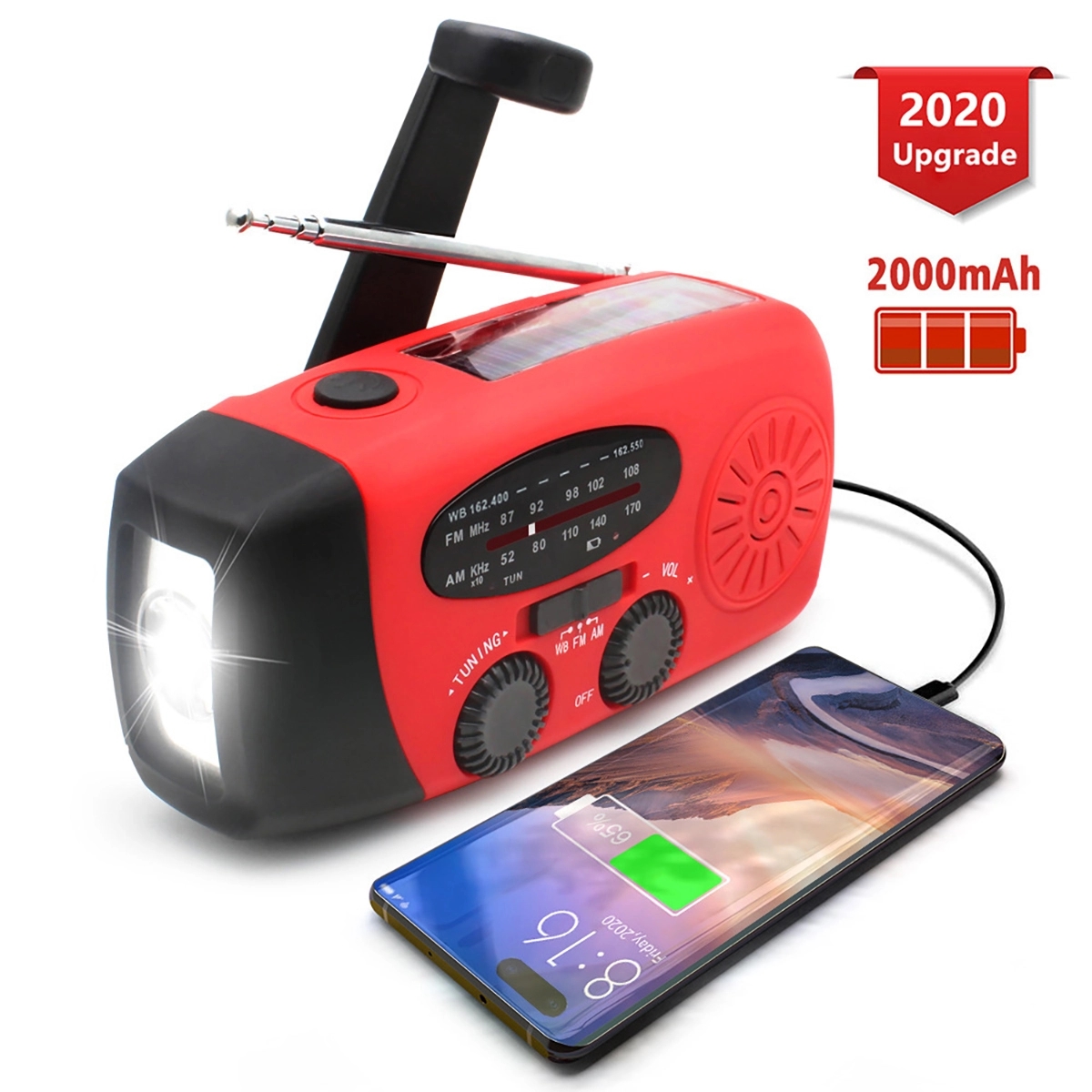 Emergency Hand Crank Radio With Led Flashlight 1
