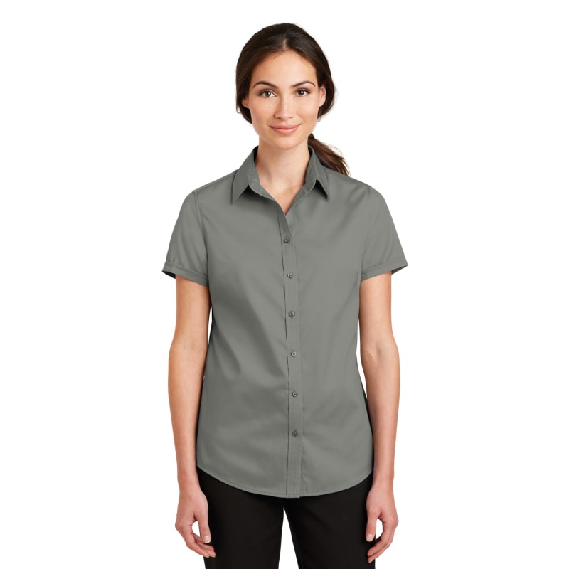 Port Authority Ladies Short Sleeve SuperPro Twill Shirt. 50