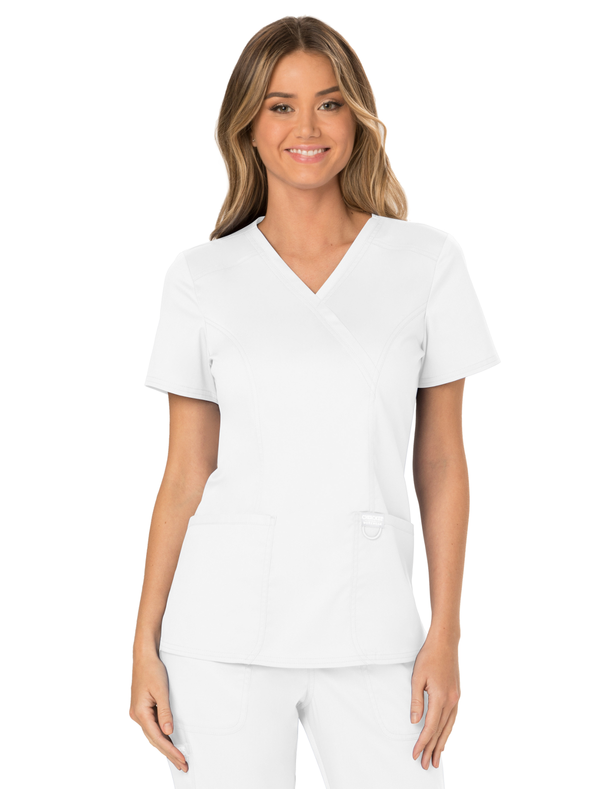 Cherokee - Workwear Revolution - Women's 2-Pocket Mock Wrap Top 11