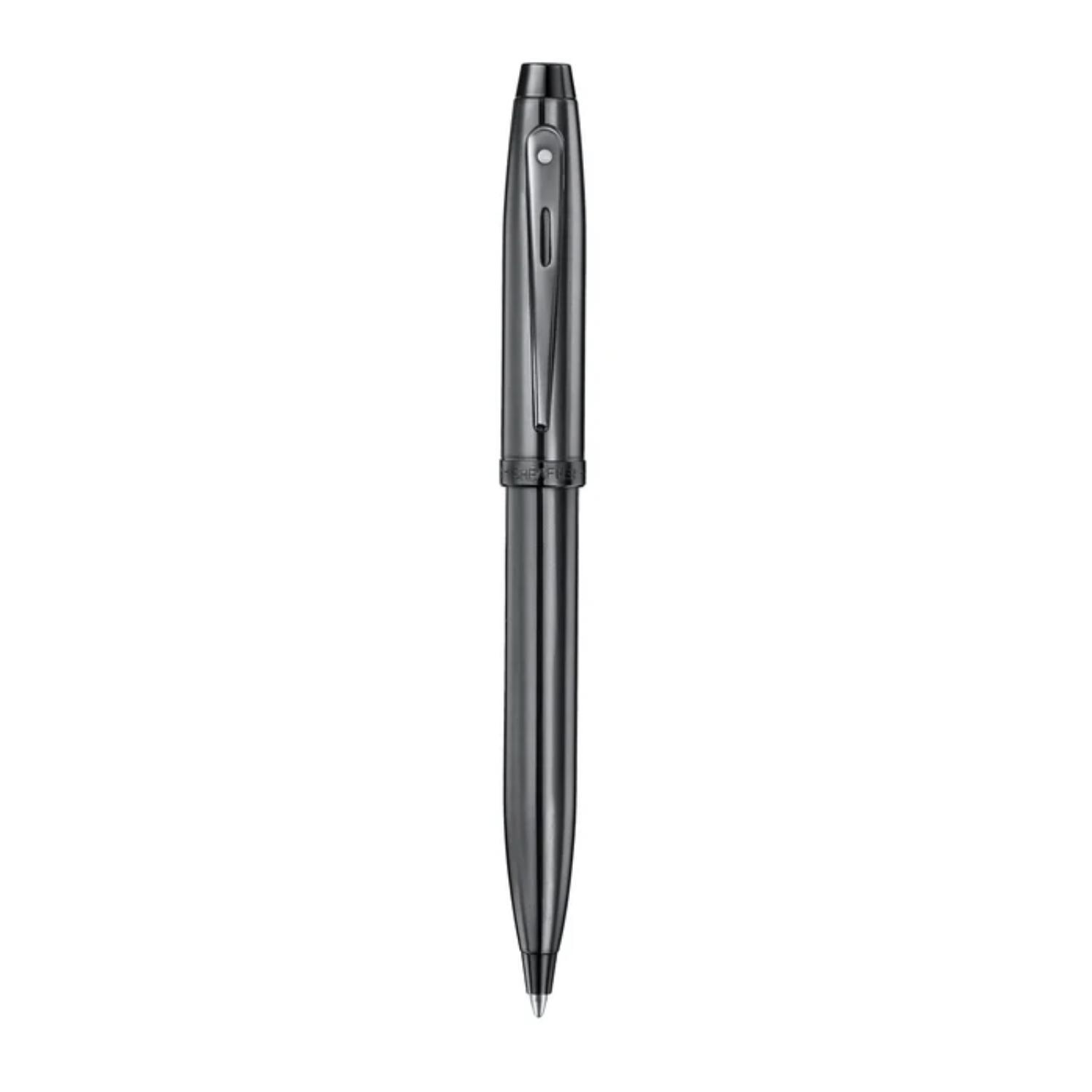 SHEAFFER® 100 Ionic Gunmetal Grey PVD Trim Executive Ballpoint Pen w/ Gift Box 6