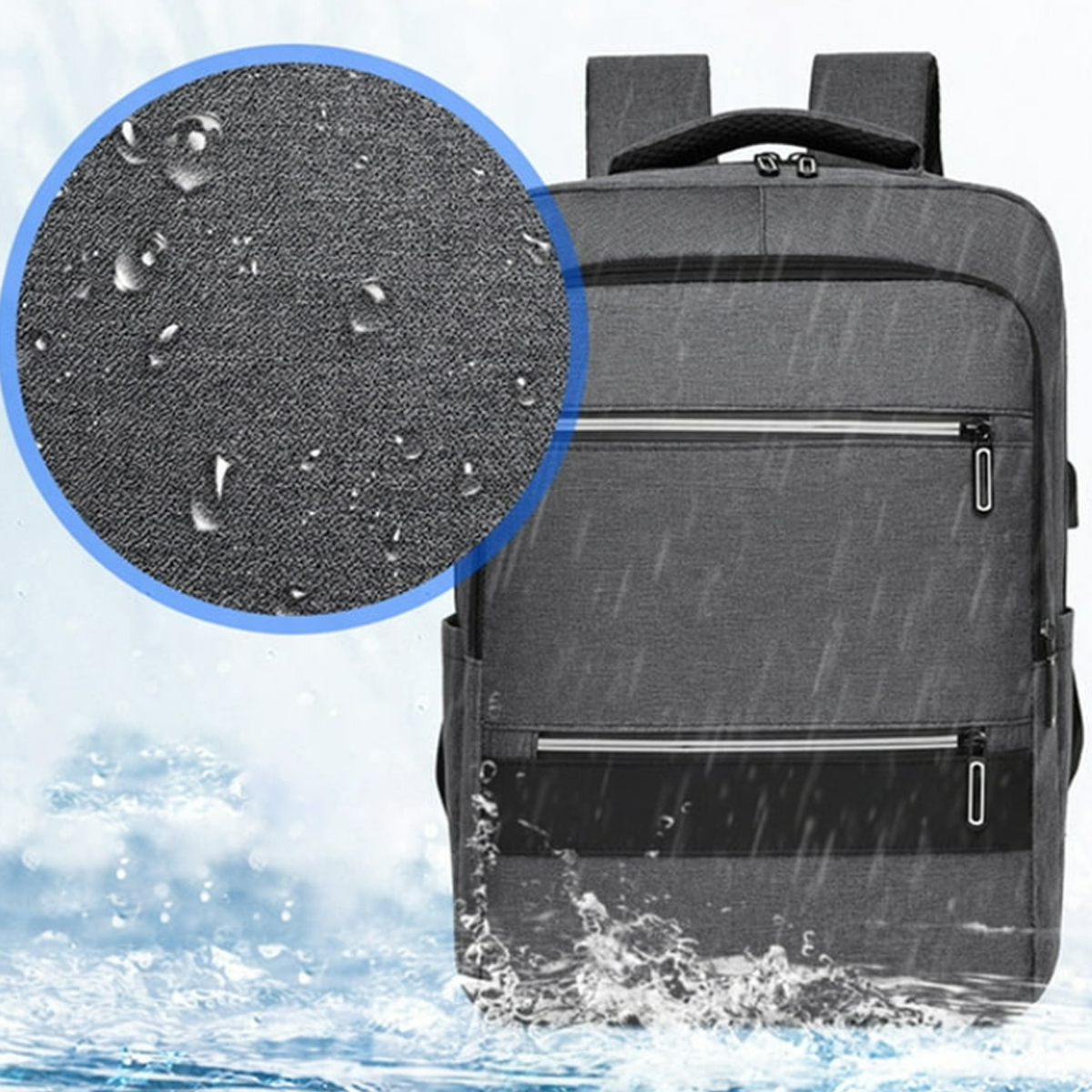 40L Durable Business Backpack W/ Zippered Front Pocket 5