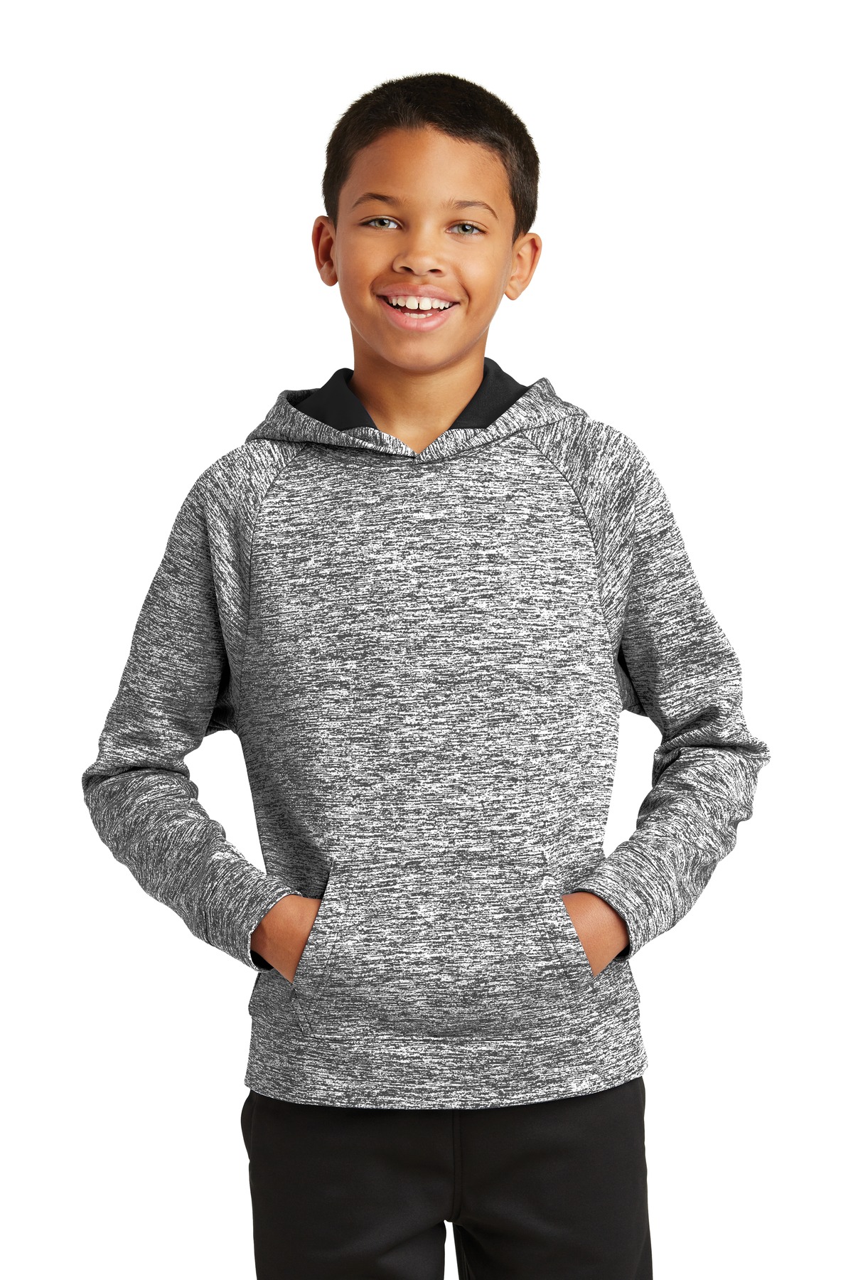 Sport-Tek Youth PosiCharge Electric Heather Fleece Hooded Pullover. YST225 11