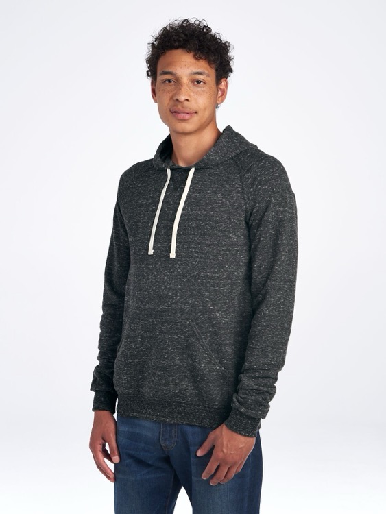 JERZEES Snow Heather Ring-Spun Unisex Raglan Hood, custom hoodie or sweatshirt with logo imprint 3