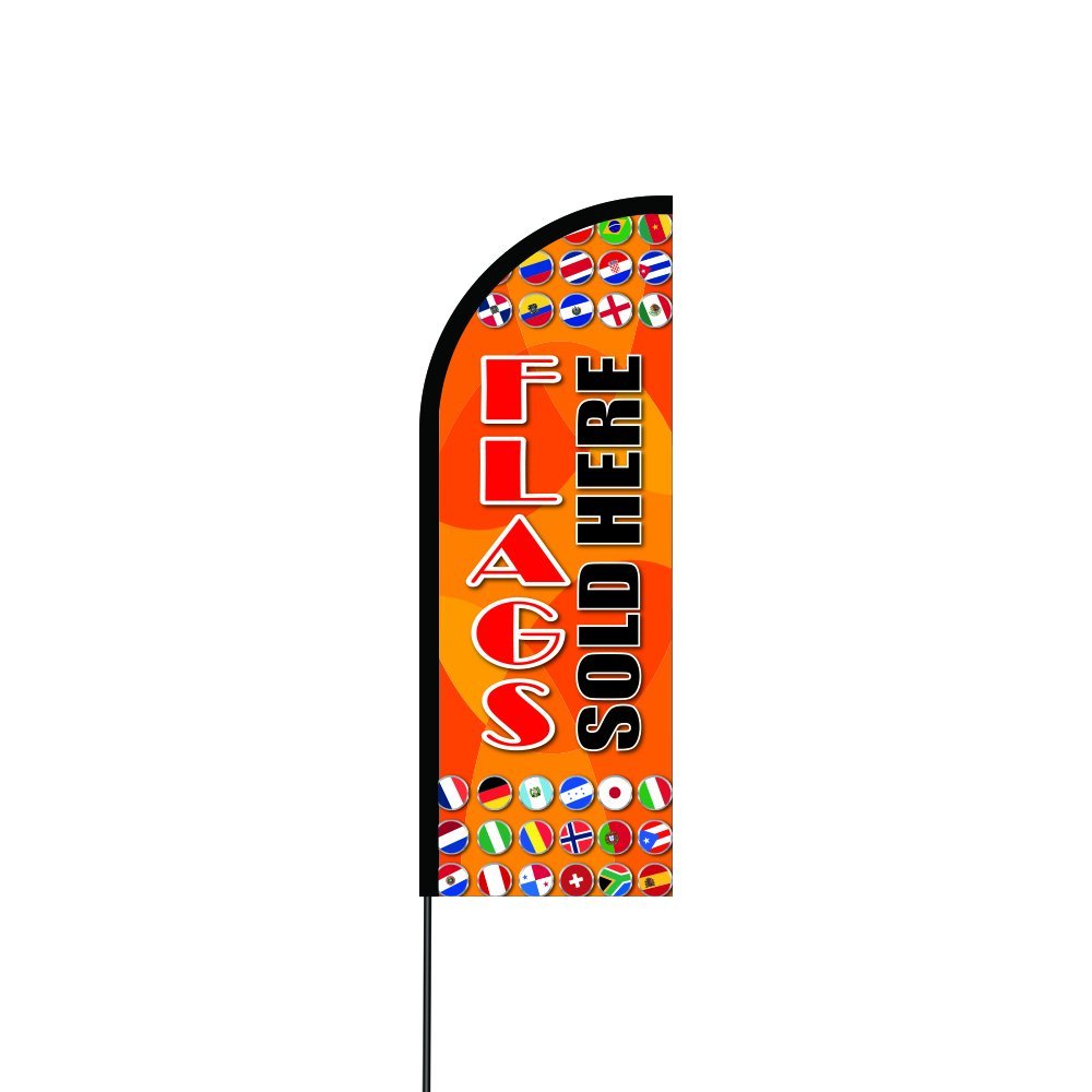 Flags Sold Here Flag Kit 14' Feet Feather Flag Sign Outdoor Banner 2
