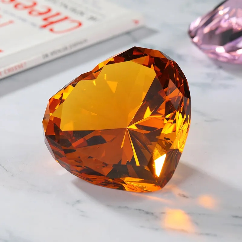 Heart Shaped Crystal Paperweight 4