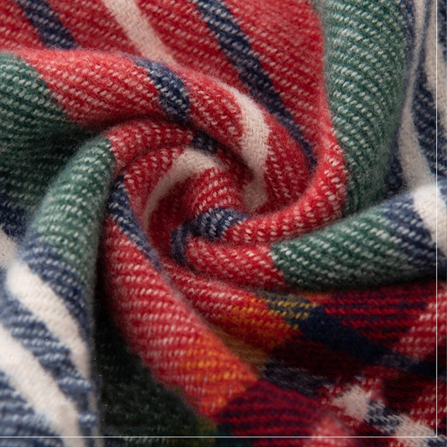 Autumn/Winter Christmas Checkered Scarf 1
