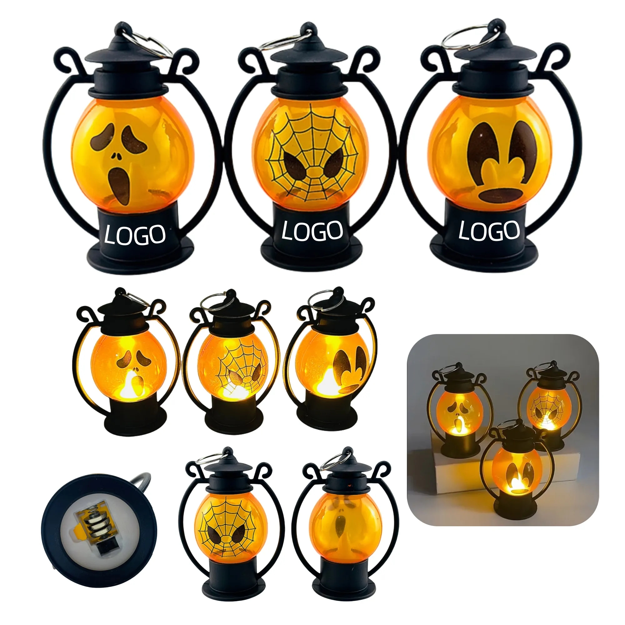 Halloween LED Portable Mini Pumpkin Lantern 4