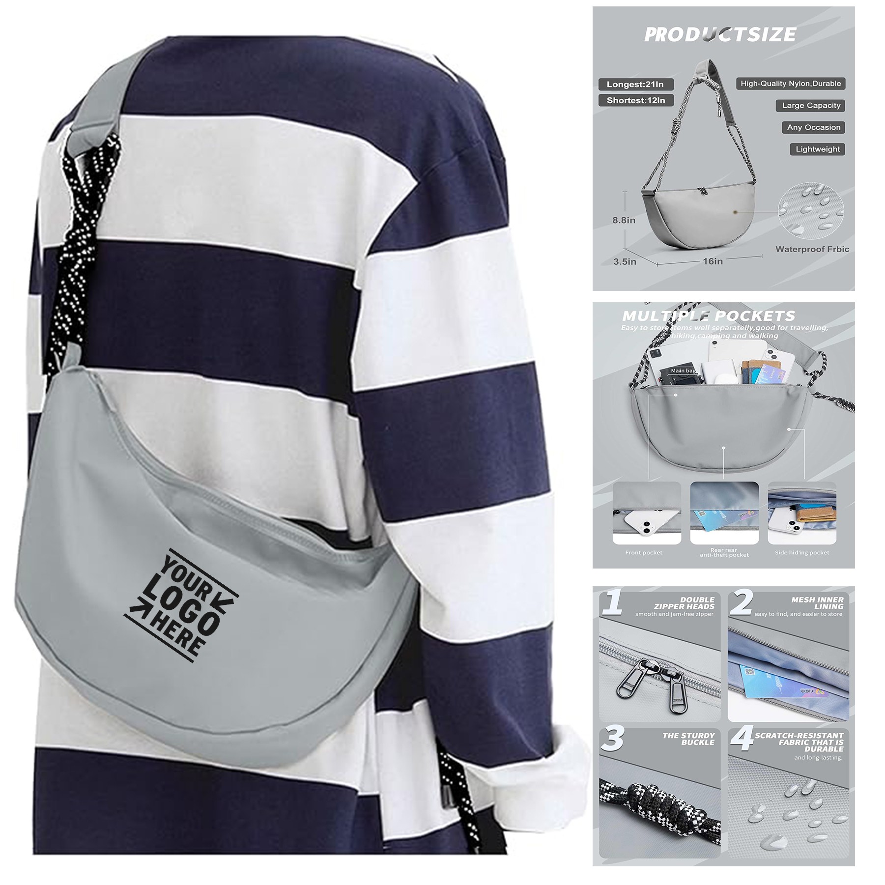 Mini Anti Theft One Strap Motorcycle Sling Crossbody Backpack Shoulder Messenger Tactical Bag 2