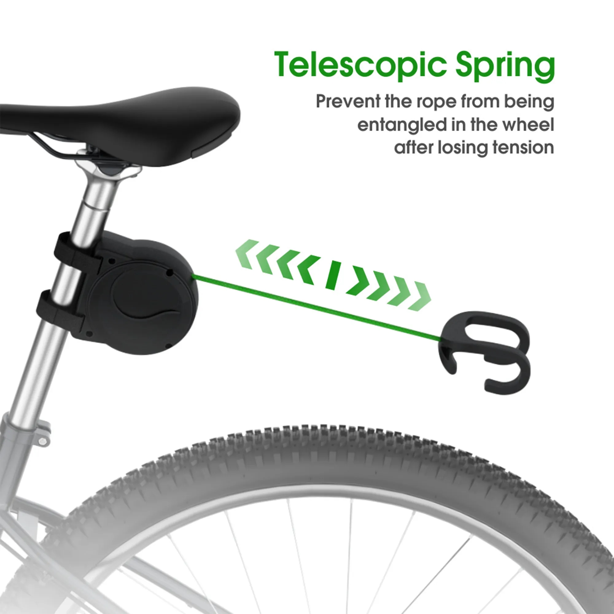Extendable Bicycle Tow Cord Free Shipping 5