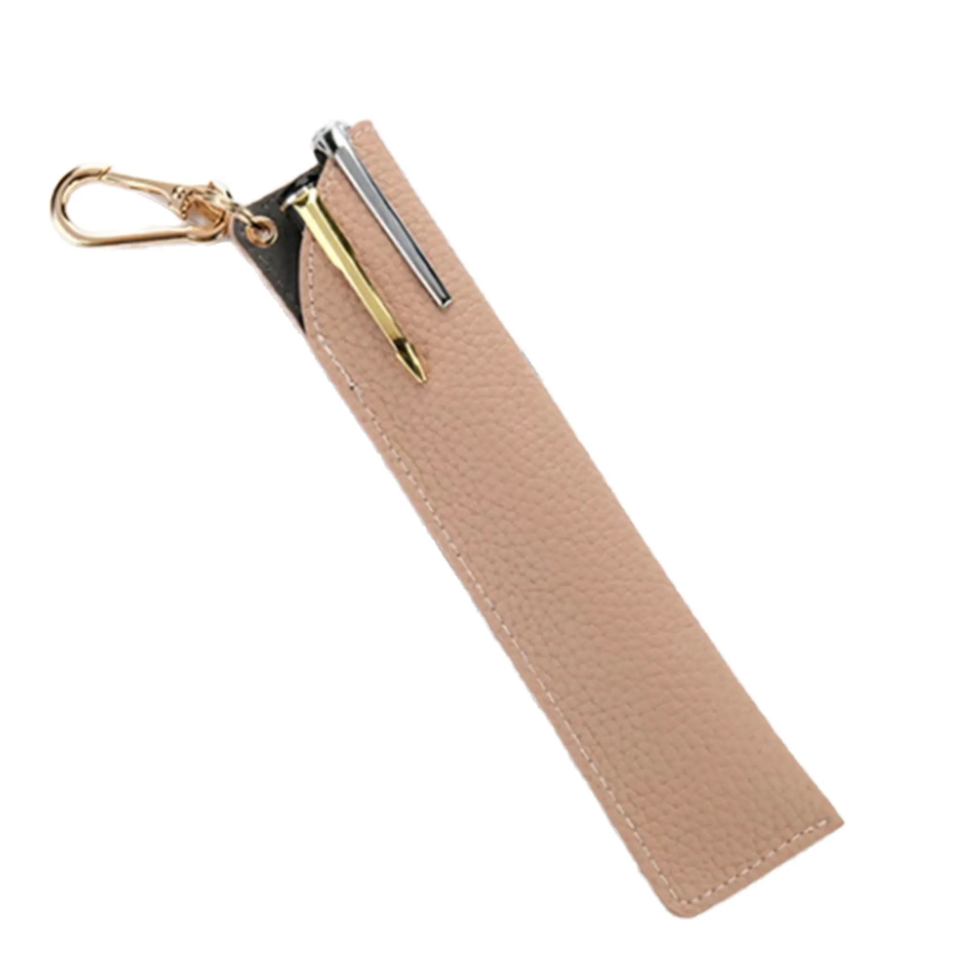 Leather Pencil Case With Keychain 3