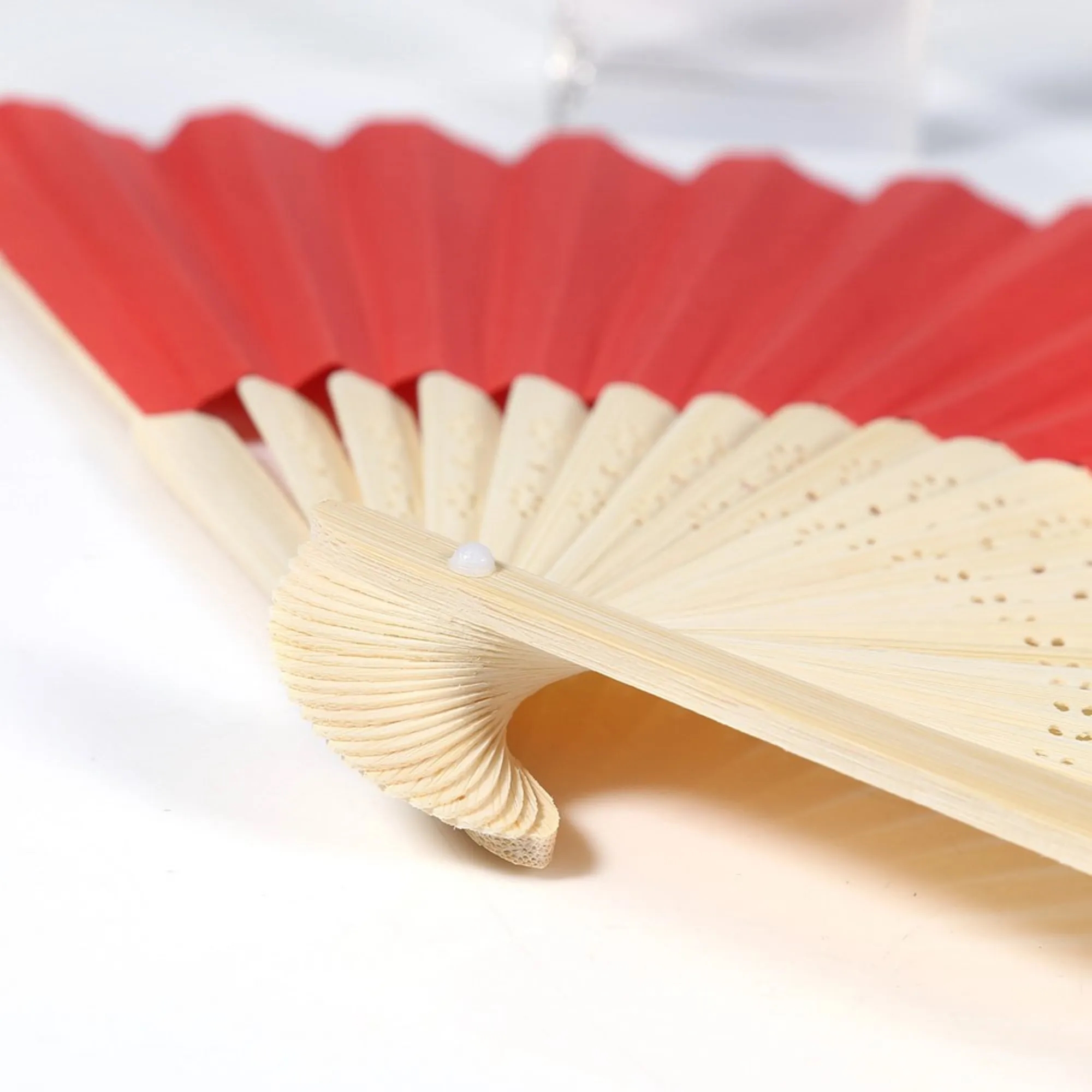 Custom Logo Colorful Traditional Folding Bamboo Hand Fan 6