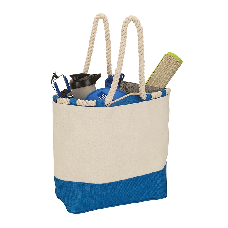 Barcelona Canvas & Jute Tote 17