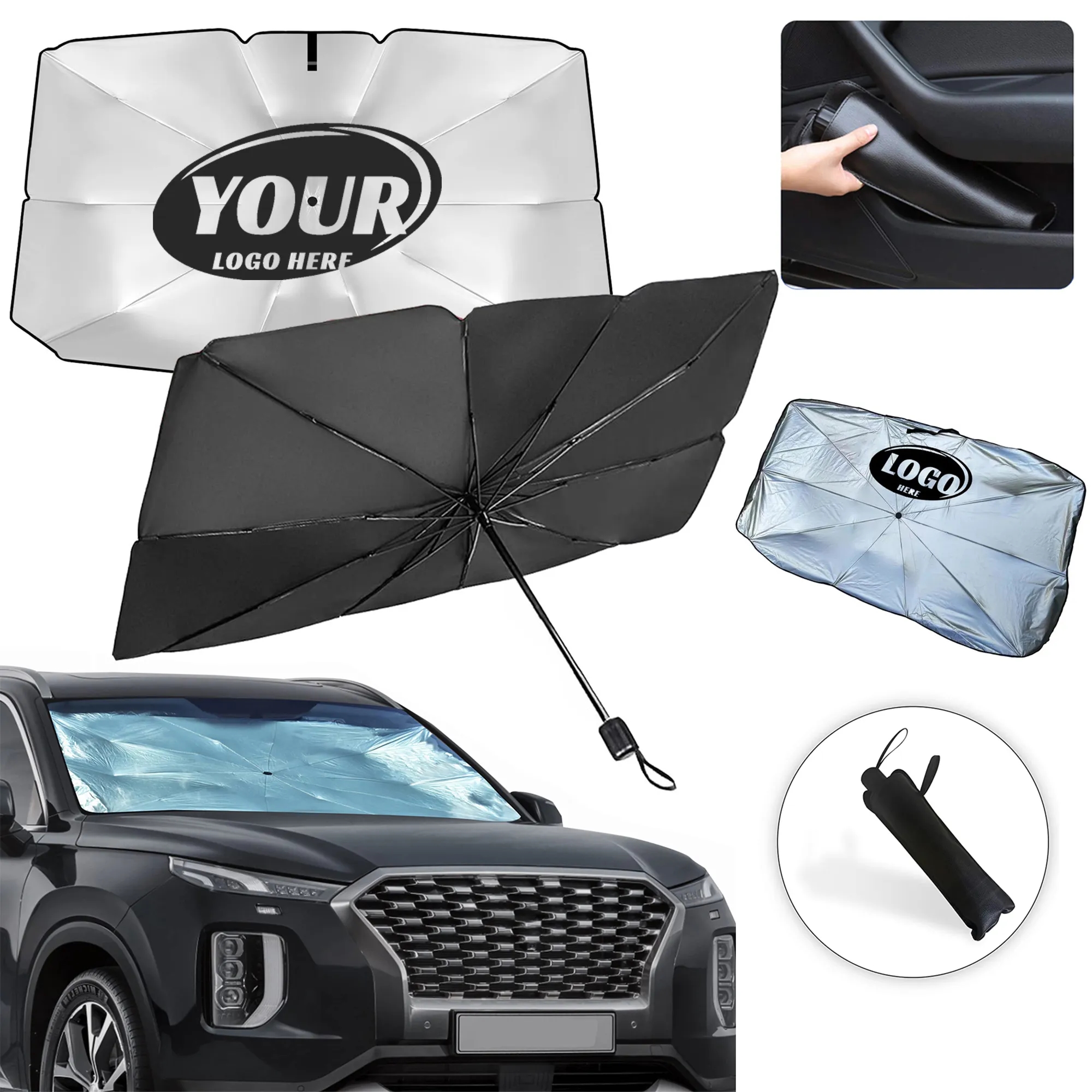 Foldable Automotive Windshield Sunshades Car Umbrella 3