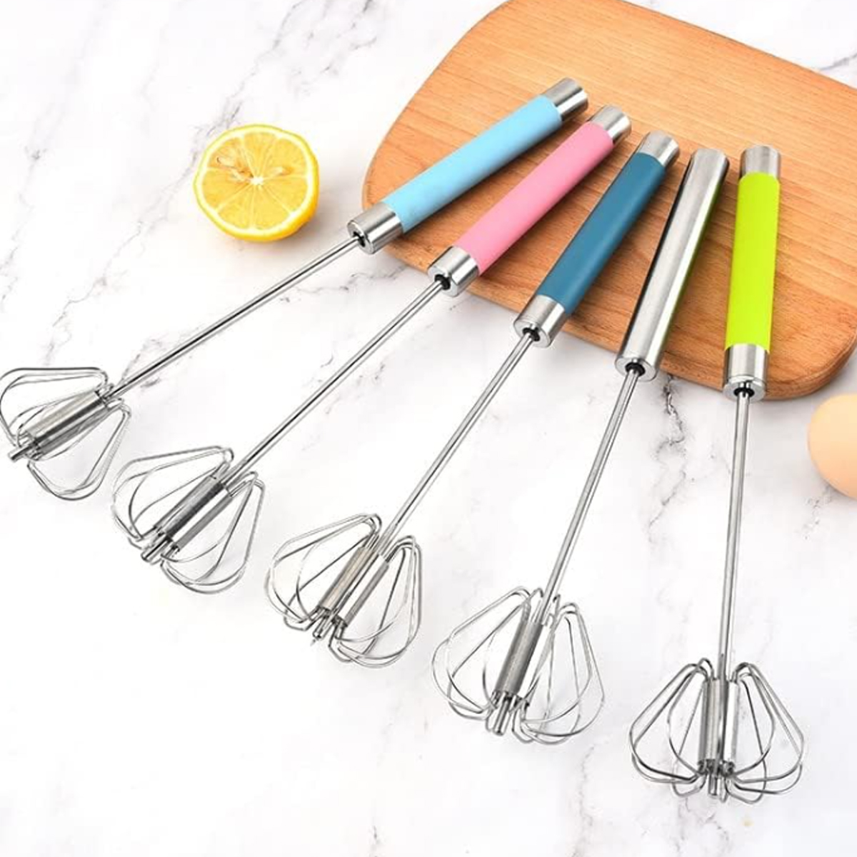10inch Manual Rotating Egg Beater with Non-Slip Handle 6