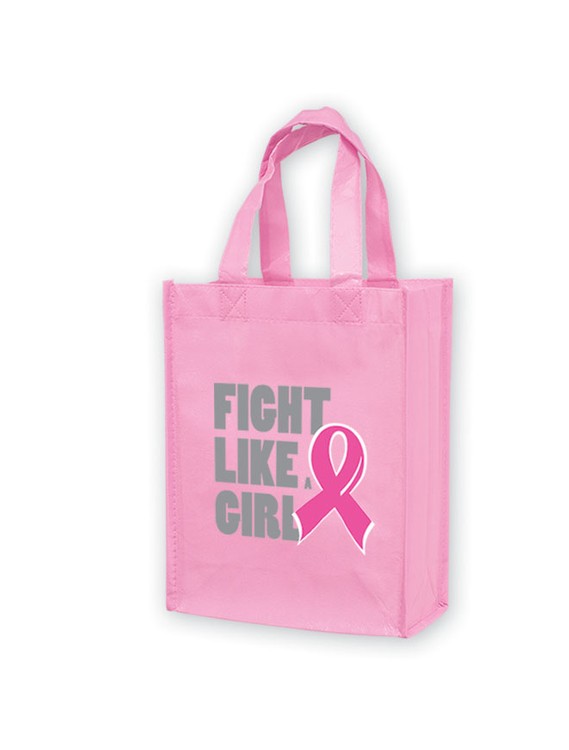 Pink Non-woven Laminated Tote - Awareness 1