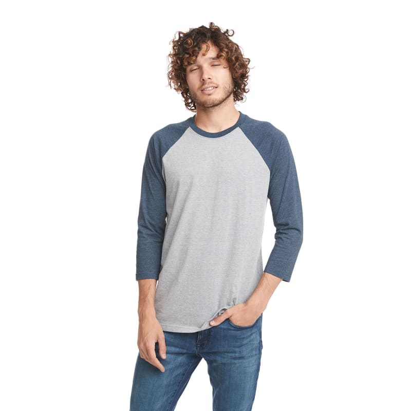 Next Level Apparel Unisex CVC 3/4 Sleeve Raglan Baseball T-Shirt 7