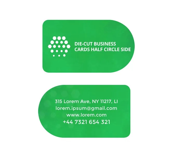 Half Circle Side Business Cards (3.5" x 2") 2