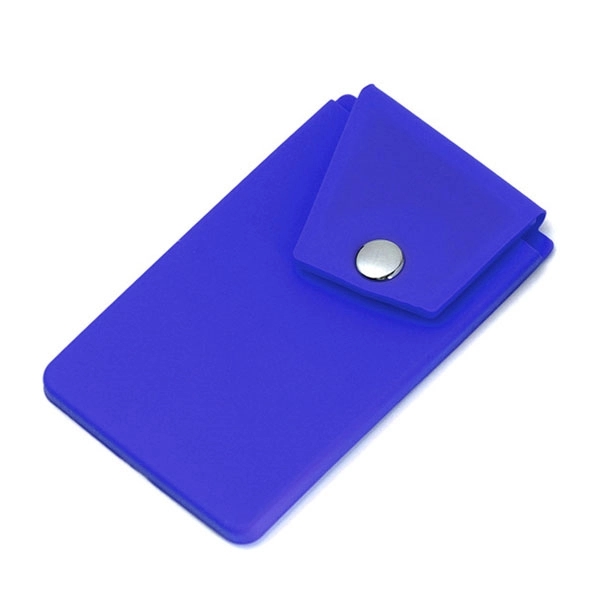 Silicone Phone Wallet Snap Pocket Cell Stand 10