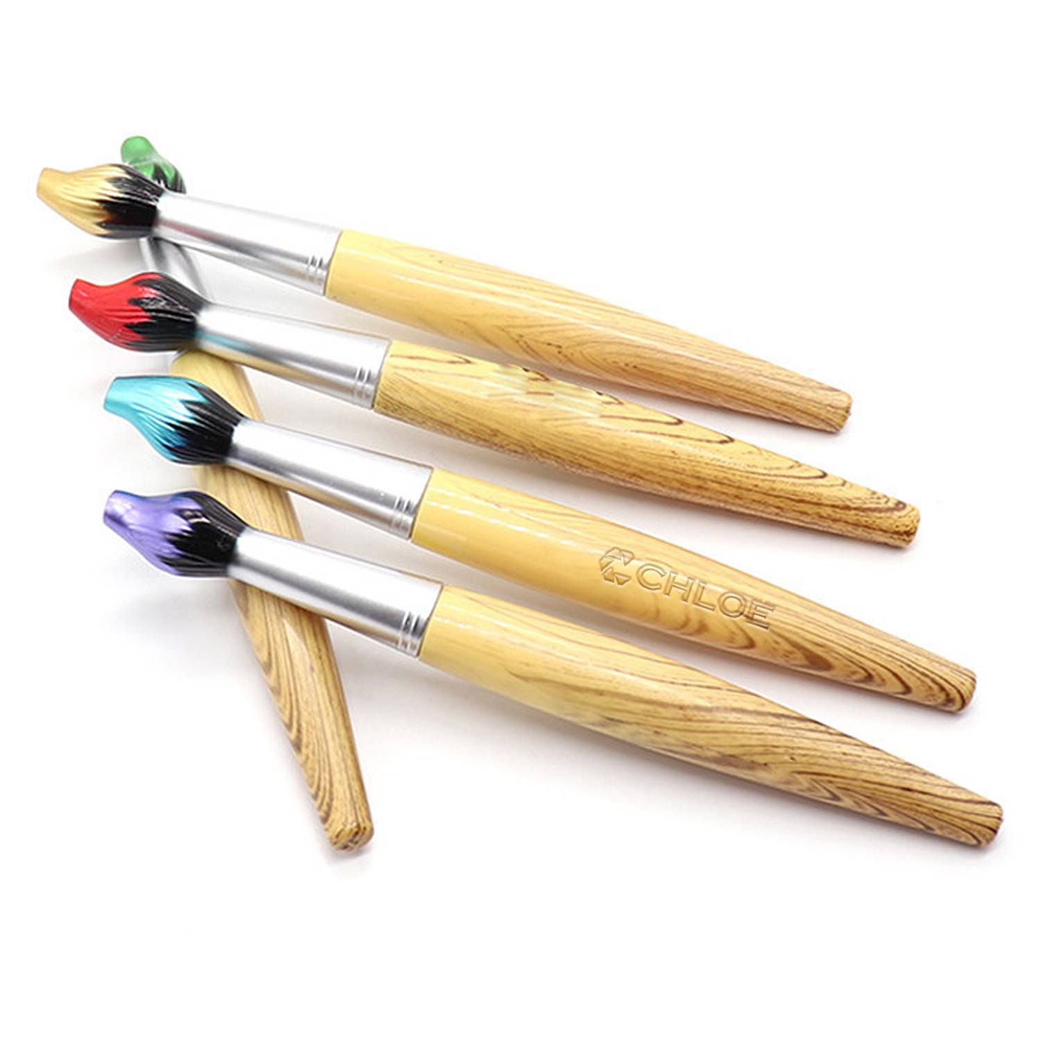 Plastic Rotary Advertising Pen Mimics Wood Grain