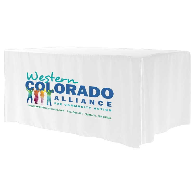 "Omaha Six" 4-Sided Fitted Style Table Covers & Table Throws (One Color Print) / Fits 6 ft Table 5