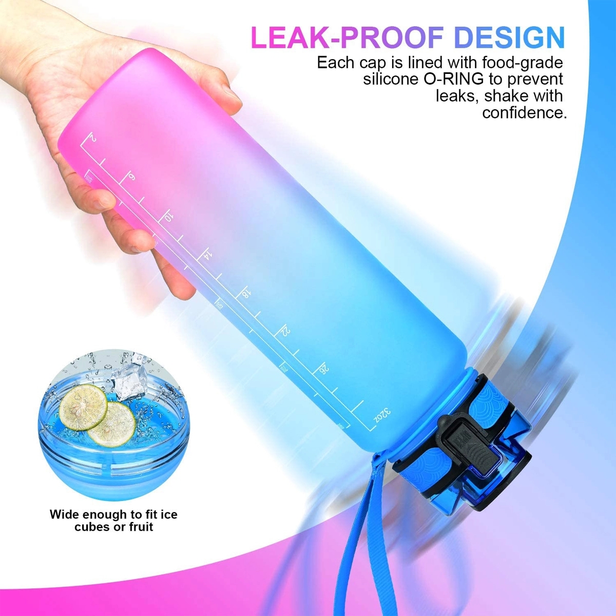 32oz Leakproof BPA Free Drinking Water Bottle 5