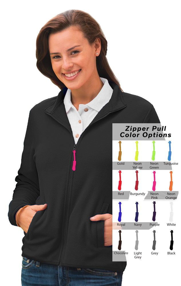 Custom Zipper Pull Polar Fleece Jacket 11