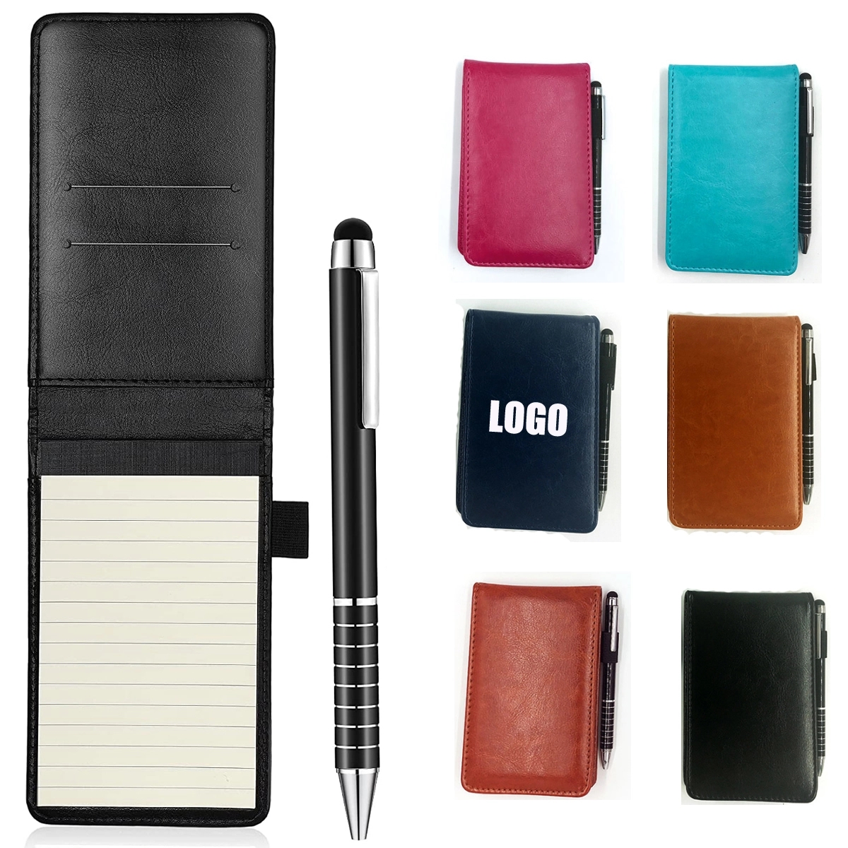 Mini Pocket Notepad Memo Book Lined Sheets With Metal Pen 2