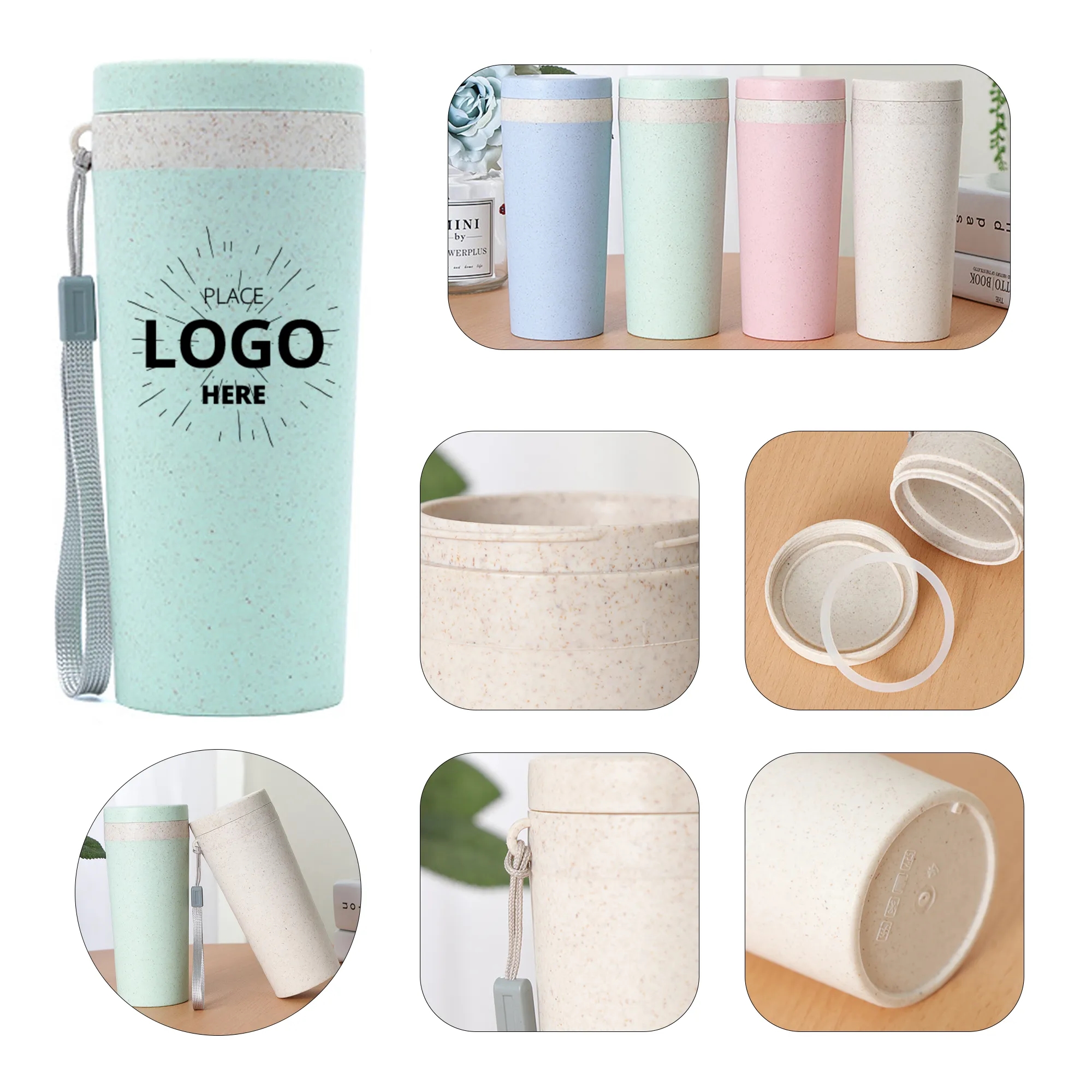 Plastic Water Cup With Lanyard 2