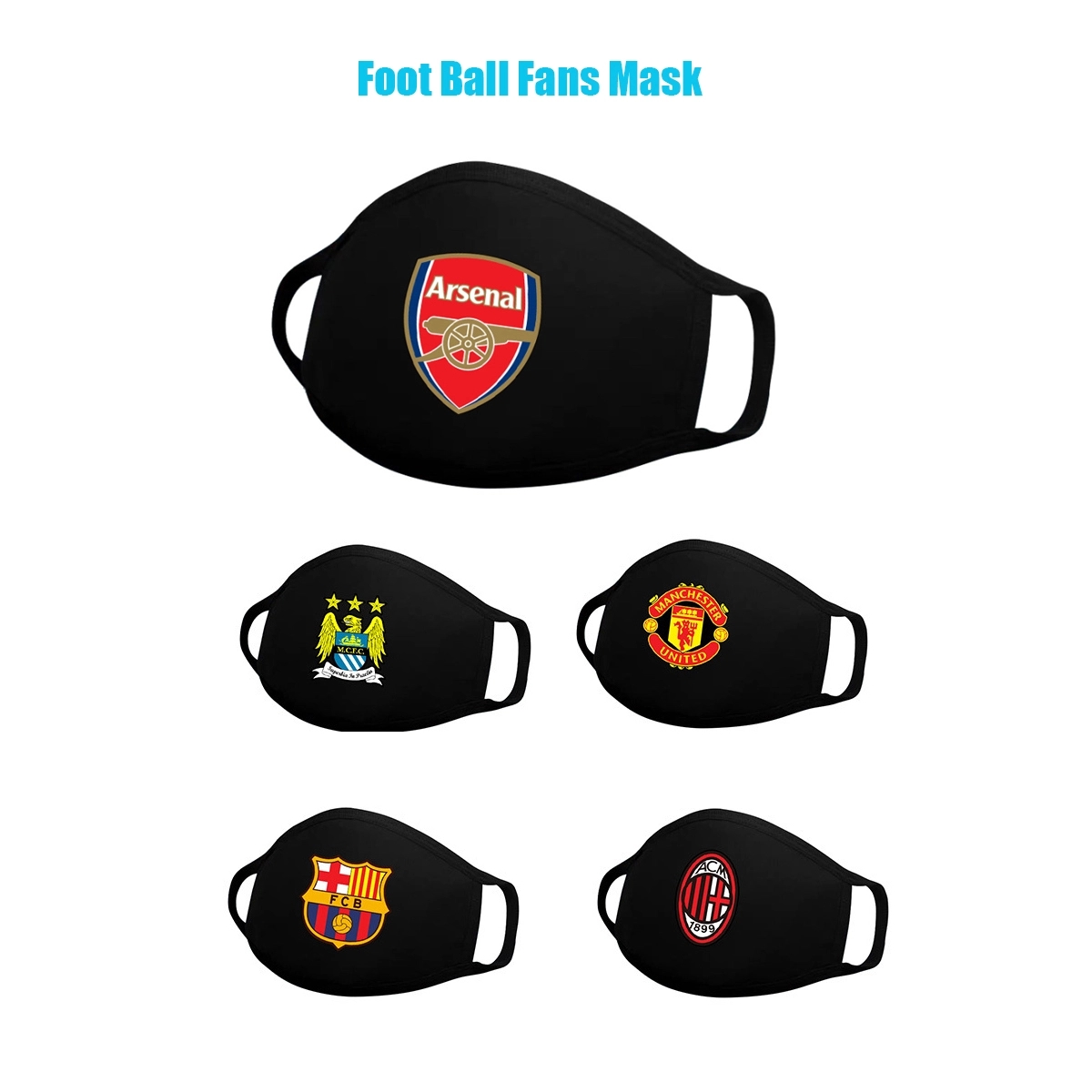 Customize Special NBA MLB NFL PFL Fans Cotton Mask 3