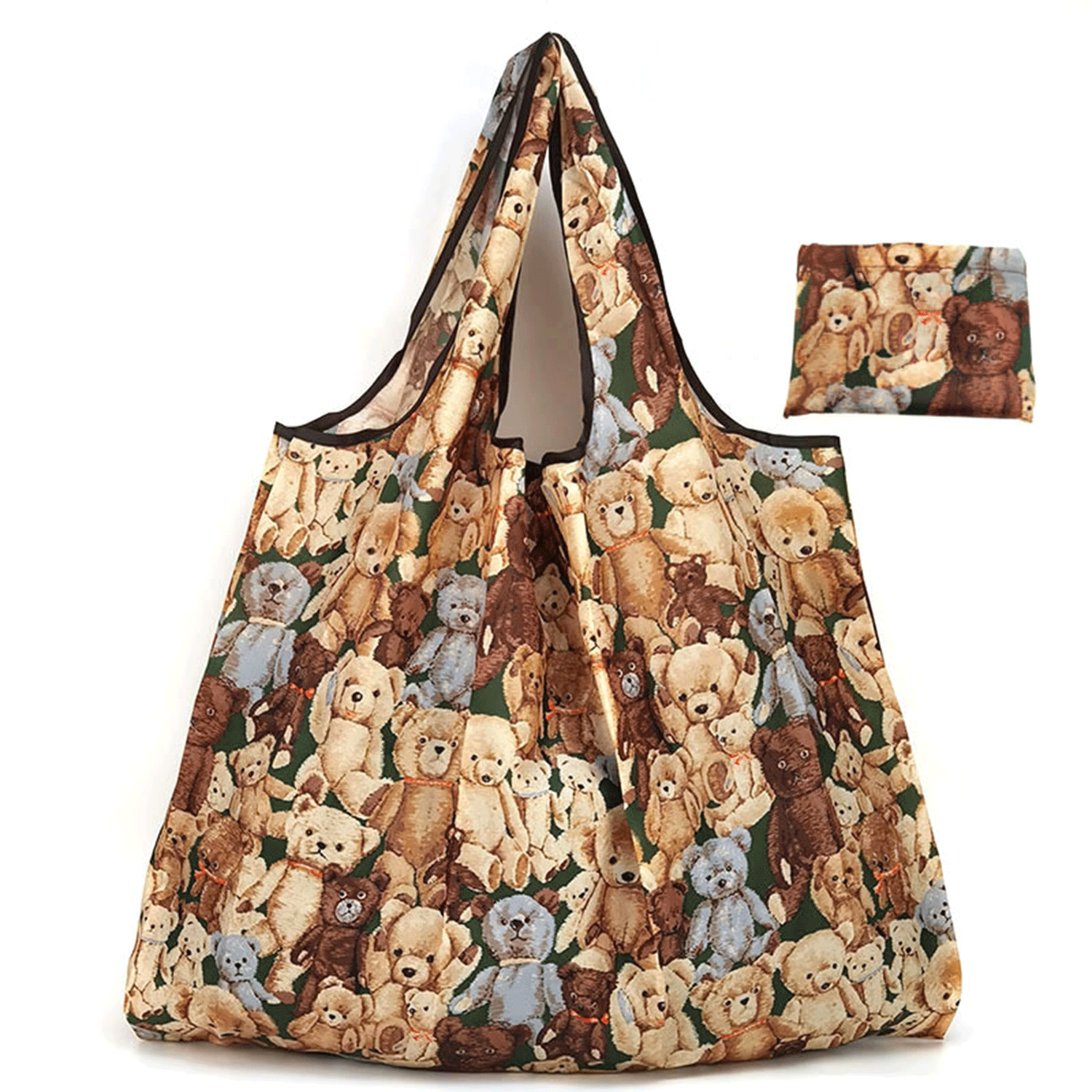 Customize Large Capacity Nylon Shopping Grocery Handbag Tote 14