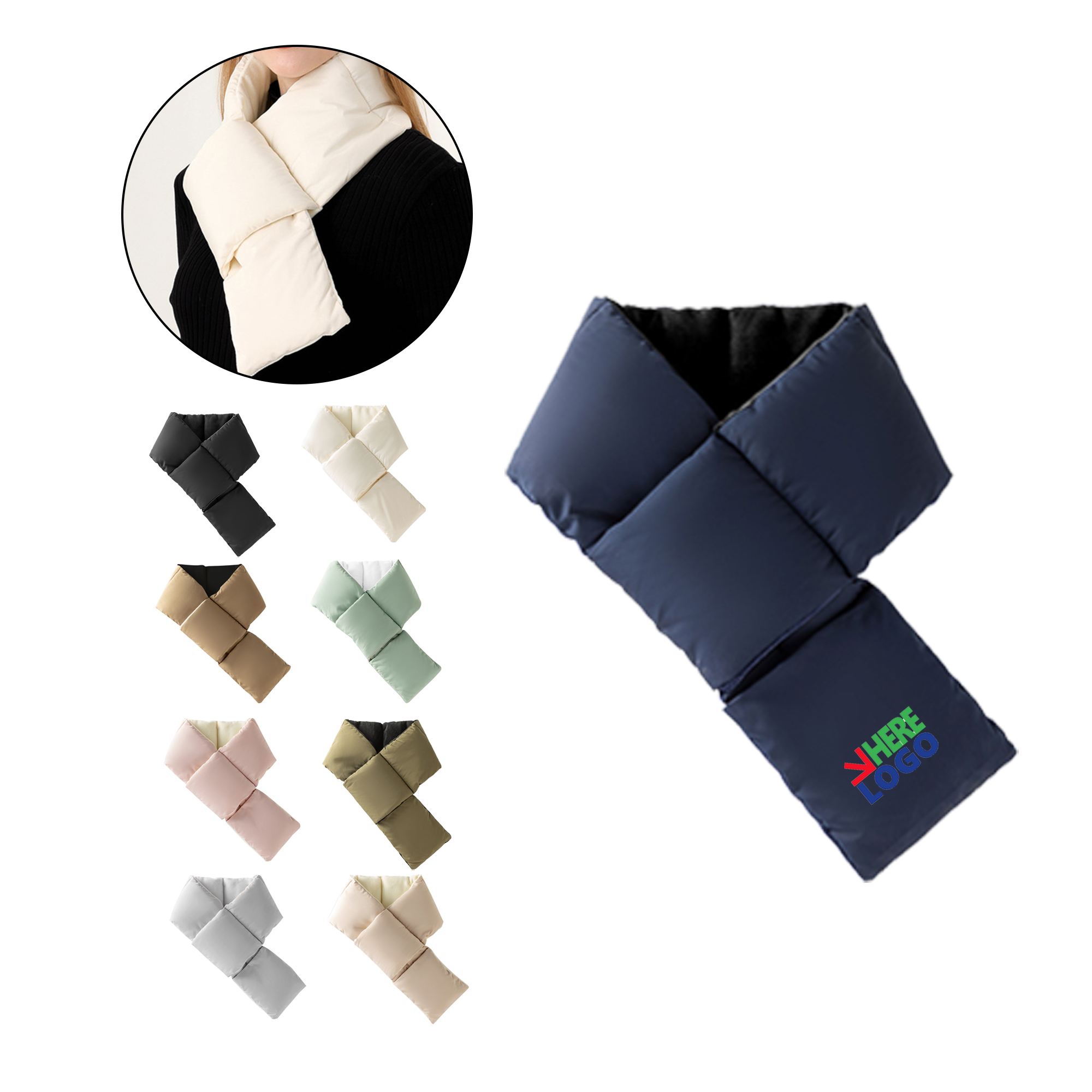 MOQ:10pcs Fleece Lined Scarf 3