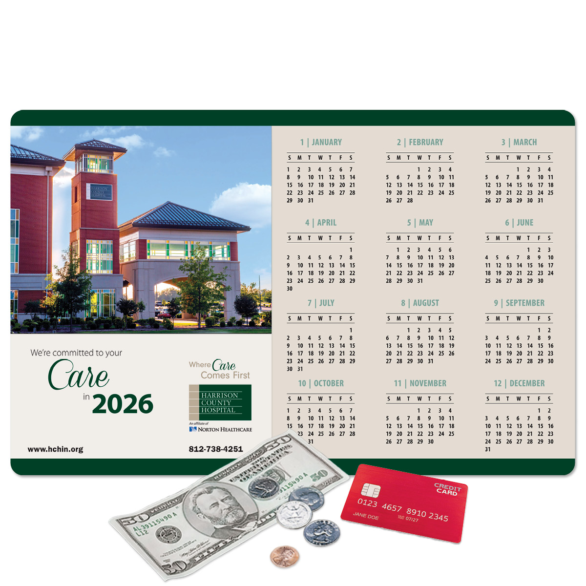 Origin'L Fabric Heavy Duty Fabric Calendar Counter Mat-11"x17"x1/4"