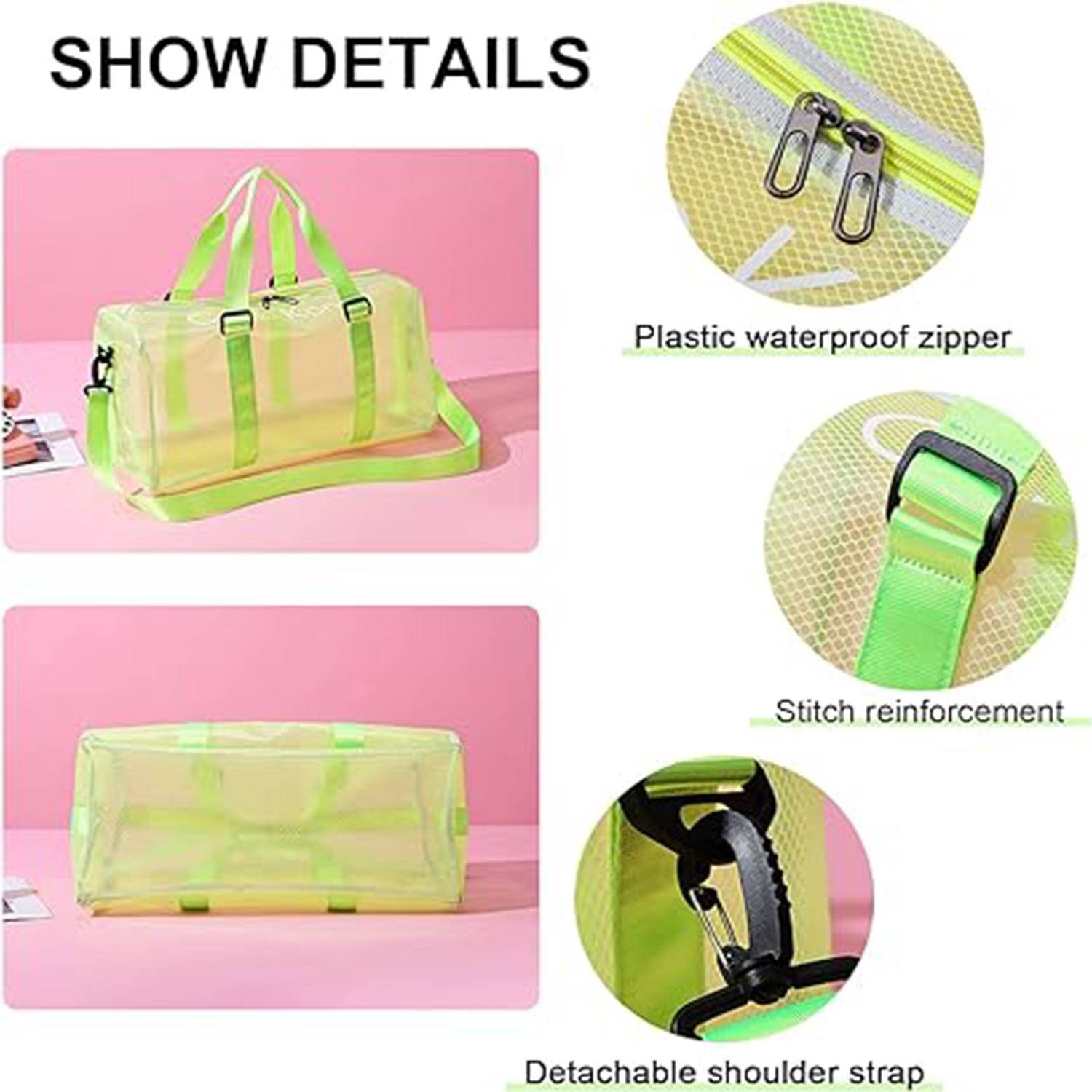 Transparent Portable Travel Duffel Bag 2
