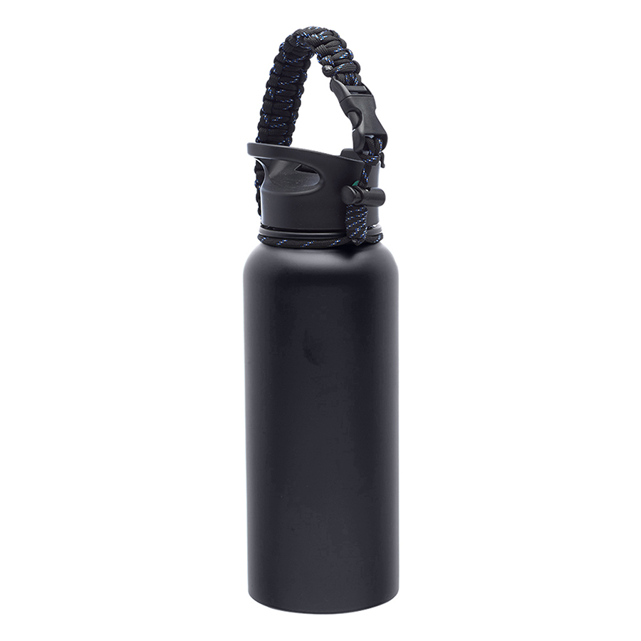 Strapped Stainless Steel Water Bottle - Double Wall, 34 oz. 2