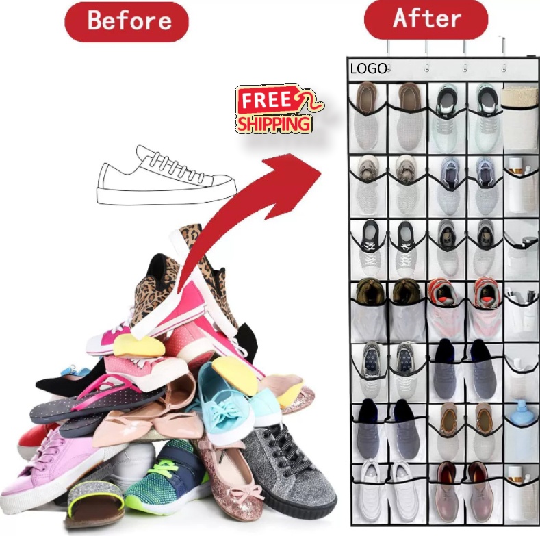 35 Pocket Over Door Hanging Shoe Organizer 2