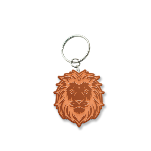 Customized Solid Iron Keychain with Shiny Copper Plating 3