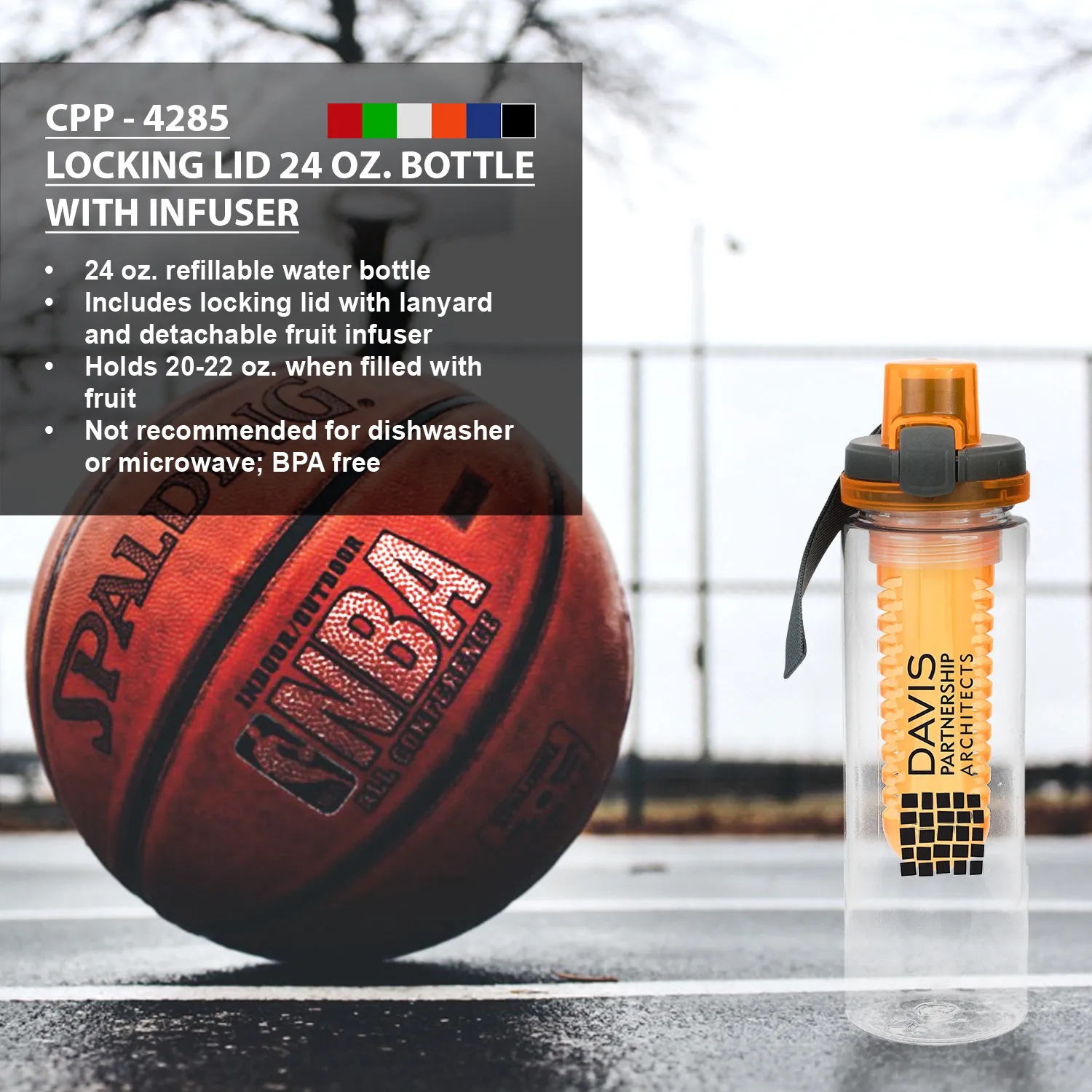 Locking Lid 24 oz. Bottle With Infuser 22