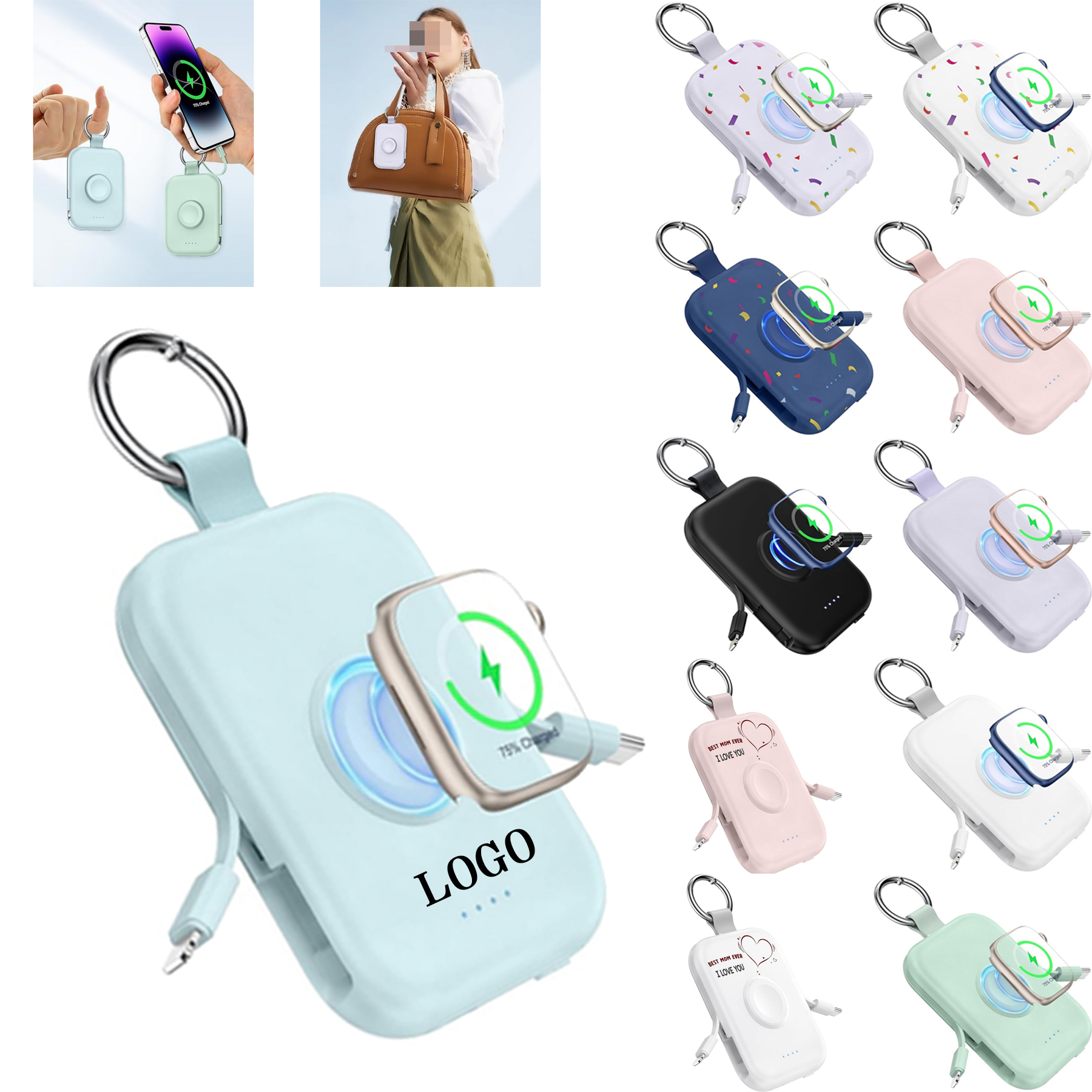 5000mAh Built in Cable Power Bank 8