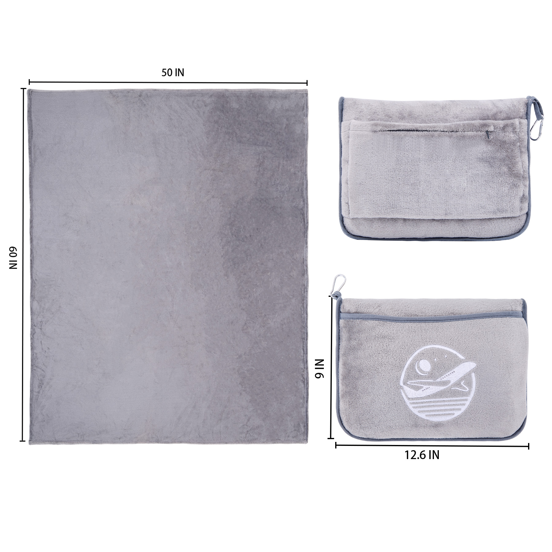 Plush Flannel Travel Blanket & Pillow Combo 5