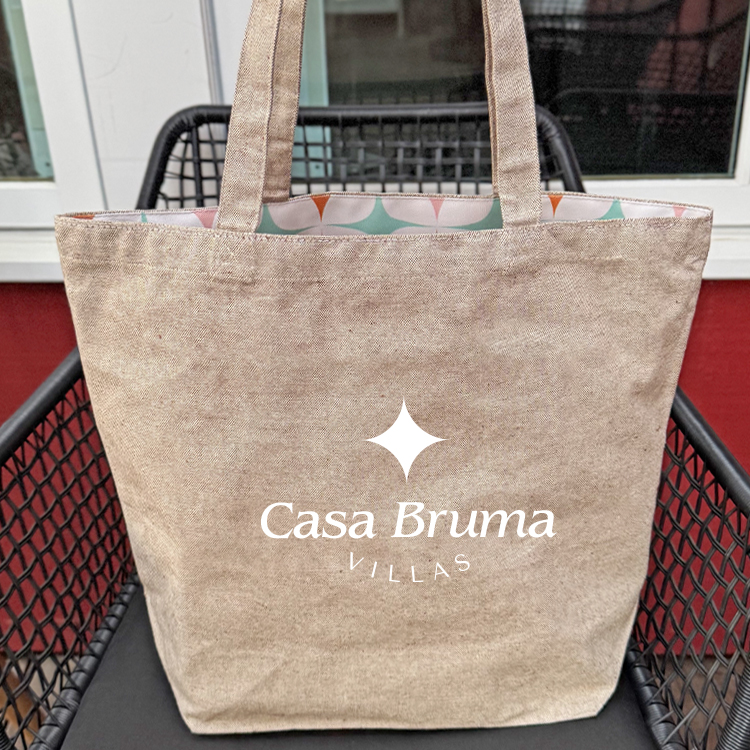 Super Sale- Reversible Colored Tweed Cotton Tote, custom tote bag with logo imprint 12