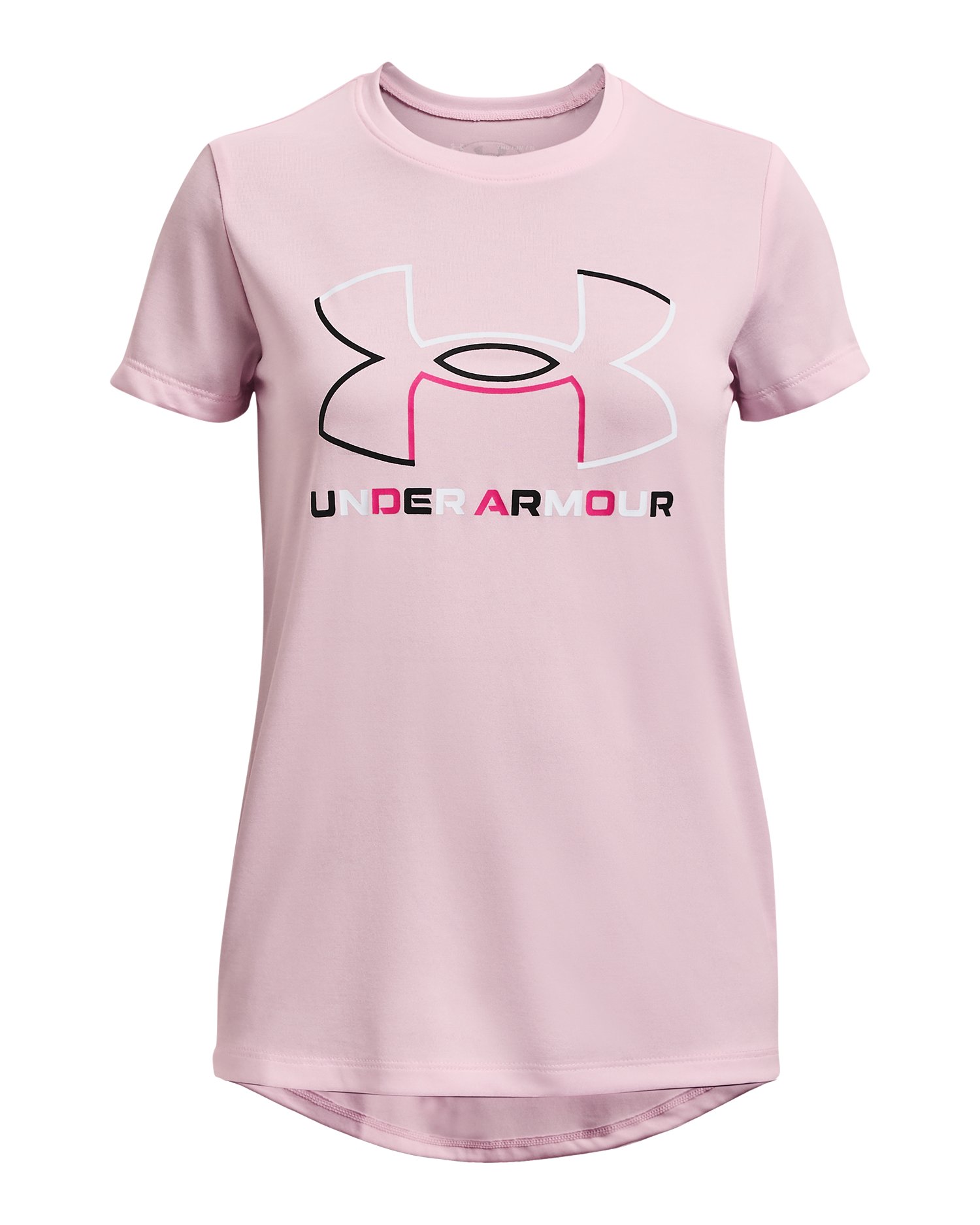 UA Tech Big Logo Twist Girls' Short Sleeve 4