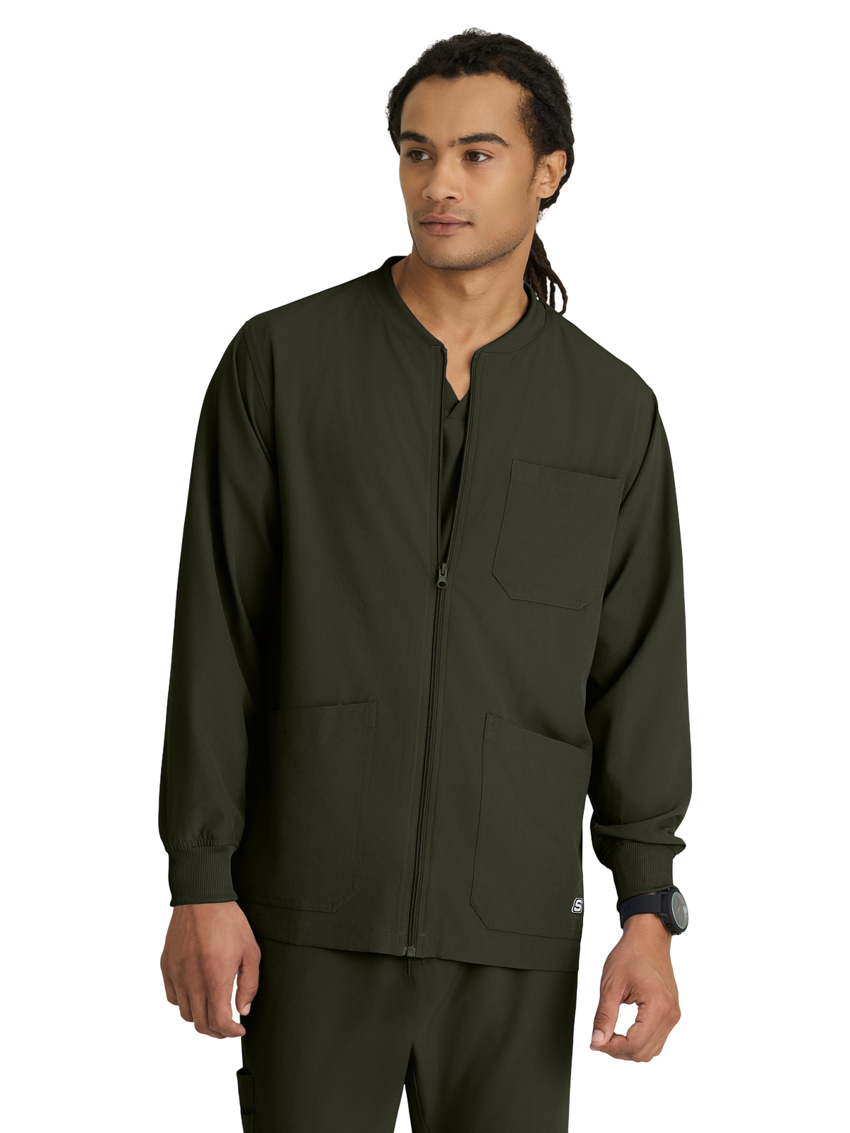 Skechers - Men's Three-Pocket Zip-Up Structure Warm-Up Scrub Jacket 34