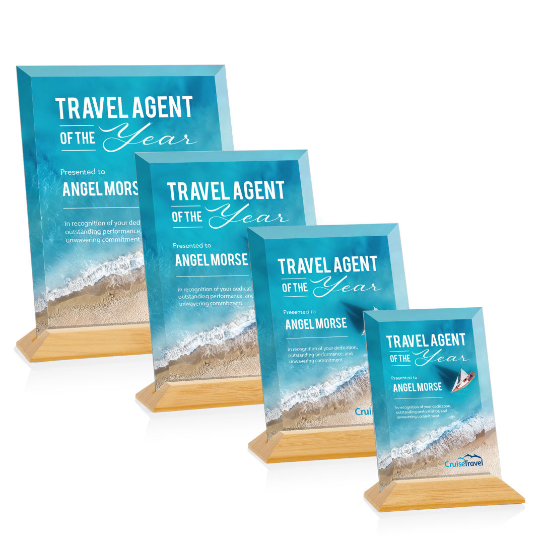 Embassy VividPrint™ Award - Starfire/Bamboo (Vert)