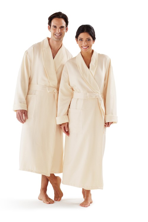 Satin Stripe Shawl Collar Bathrobe 4